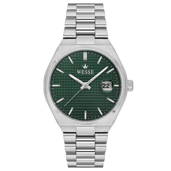 Wesse WWG209502 Quartz Çelik Gri Yeşil Kadran 40 mm Erkek Kol Saati