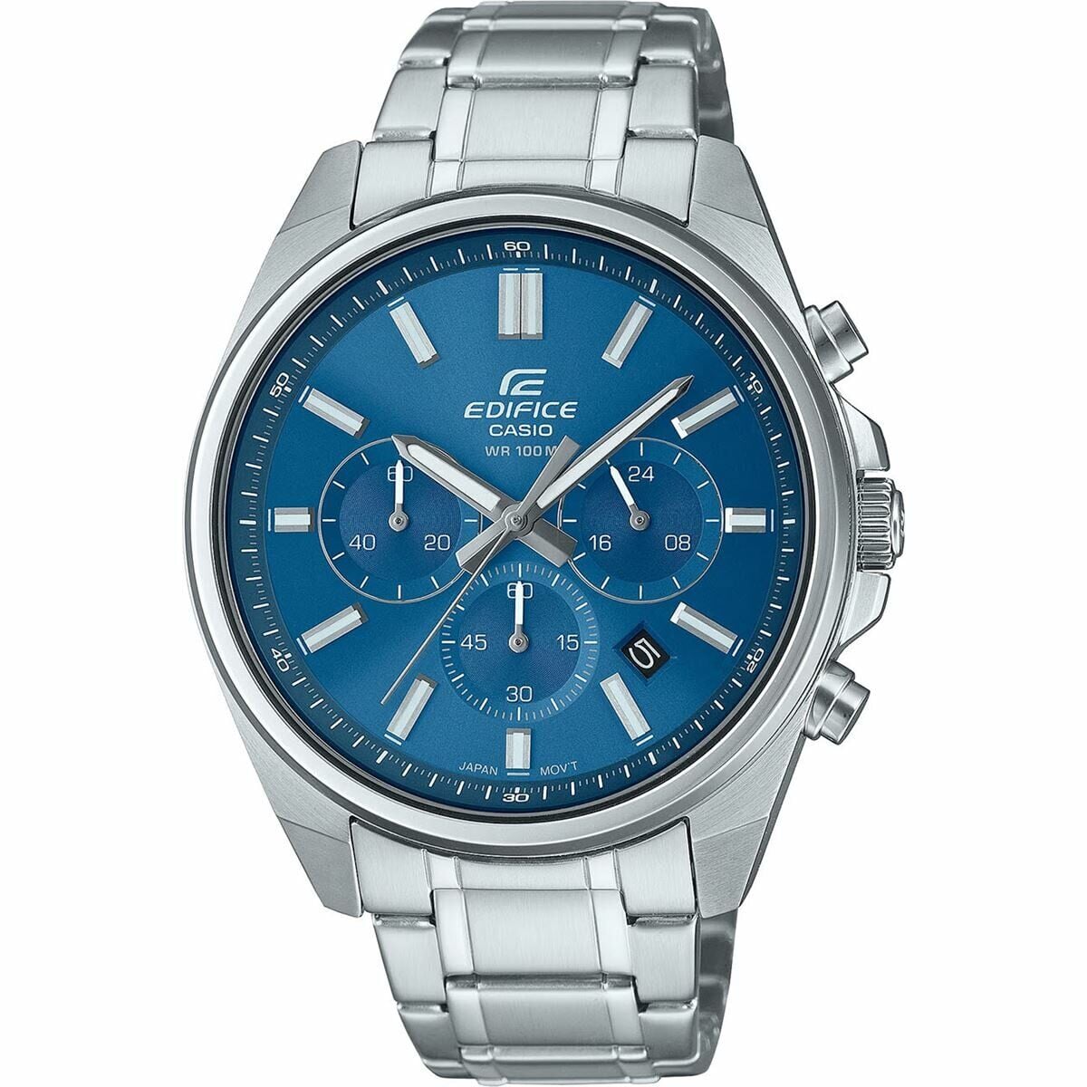 Casio EFV-650D-2AVUDF Quartz Çelik Gri Mavi Kadran 44 mm Erkek Kol Saati