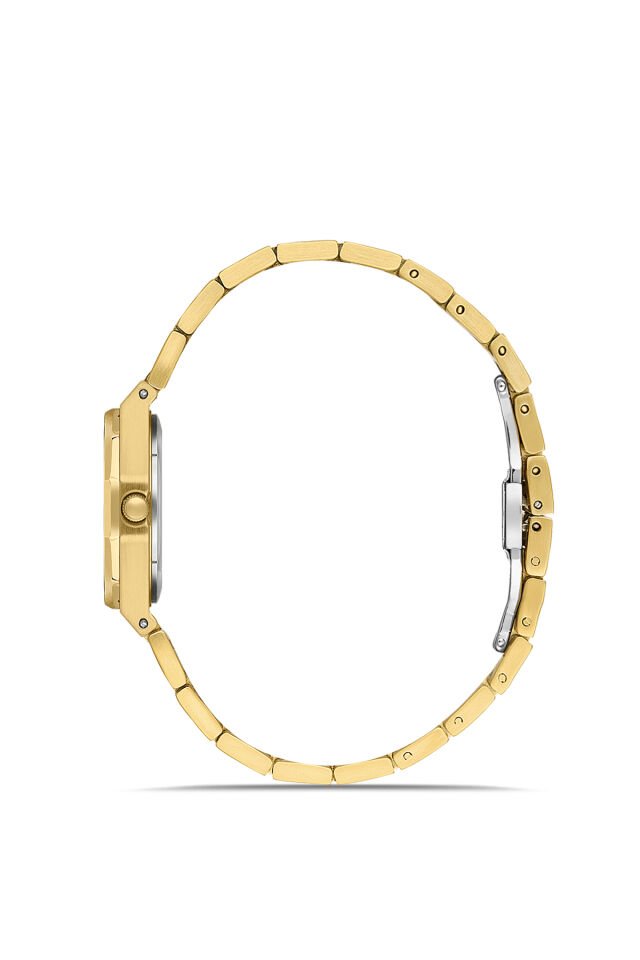 Ferro Sarı Çelik Kordon Kadın Kol Saati FL43014A-B2 3ATM Su Geçirmez 2 Yıl Garantili HediyePaketli