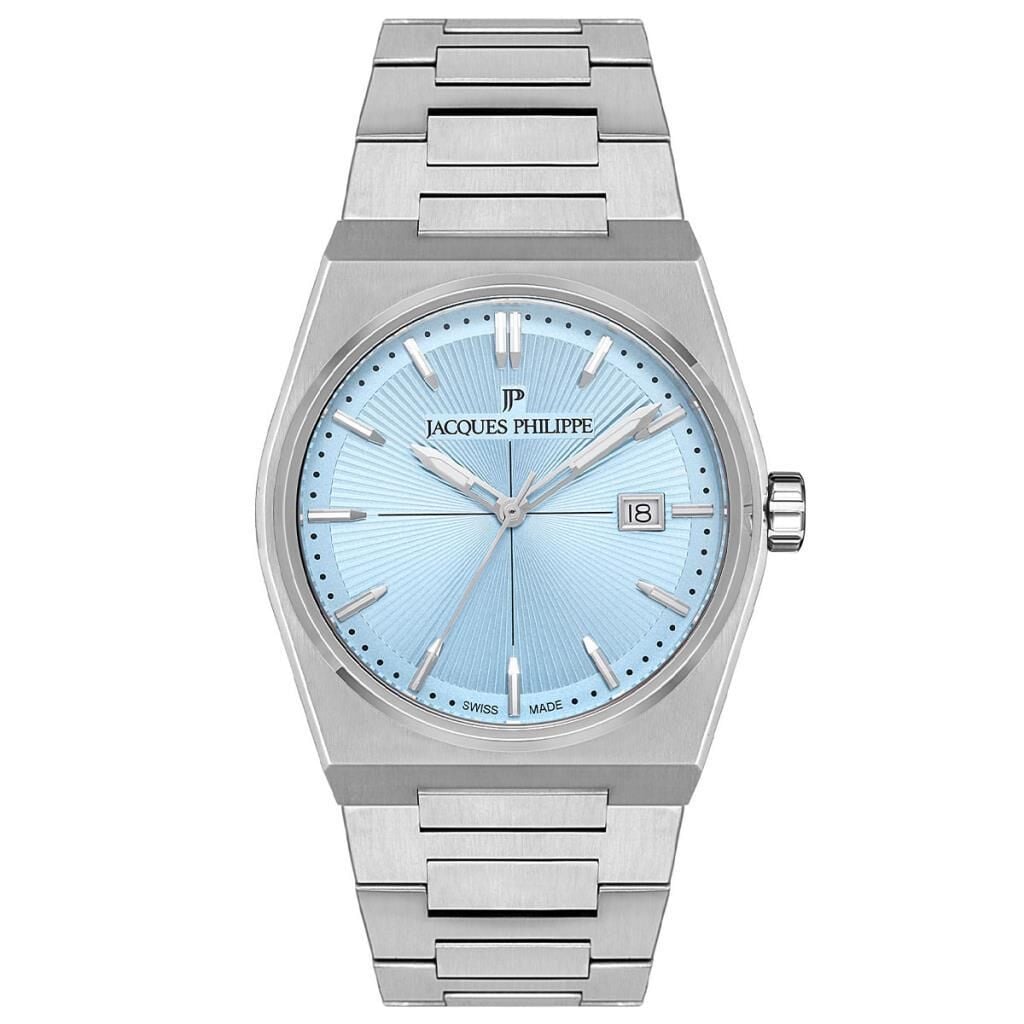 Jacques Philippe JPQGS4213X6LB Swiss Made Safir Cam 40 mm Gri Erkek Kol Saati