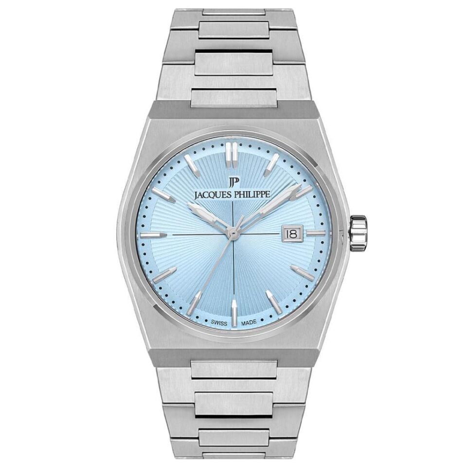 Jacques Philippe JPQGS4213X6LB Swiss Made Safir Cam 40 mm Gri Erkek Kol Saati