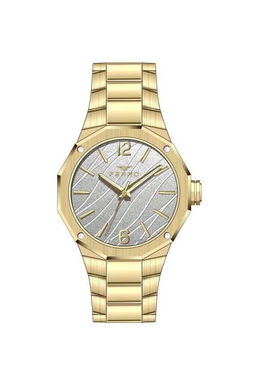 Ferro Sarı Çelik Kordon Kadın Kol Saati FL43018A-B 3ATM Su Geçirmez 2 Yıl Garantili HediyePaketli