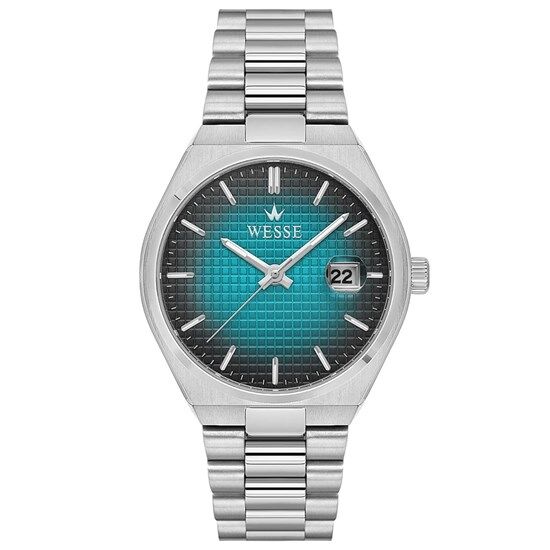 Wesse WWG209506 Quartz Çelik Gri Mavi Kadran 40 mm Erkek Kol Saati