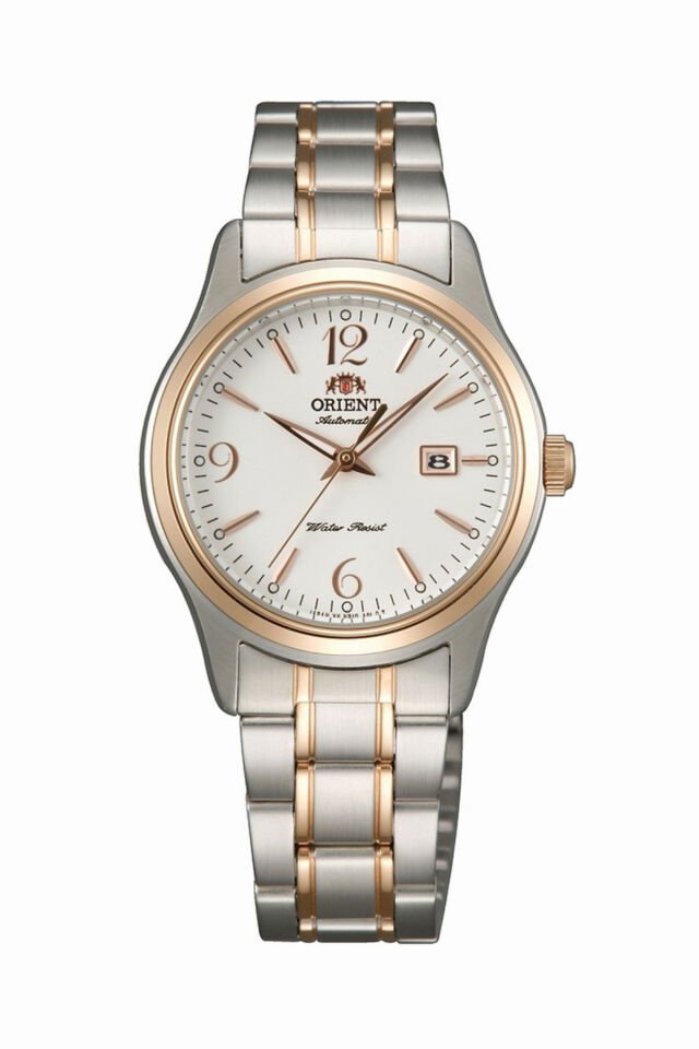 Orient FNR1Q002W0 Kurmalı Otomatik Çelik Rose/Gri Beyaz Kadran Kristal Cam 31 mm Kadın Kol Saati