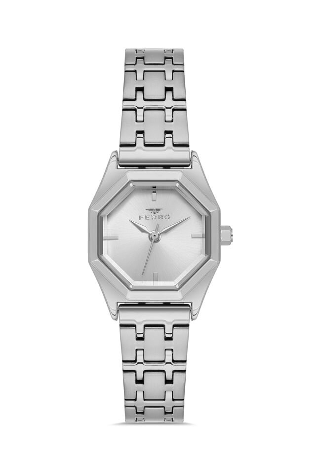 Ferro Gümüş Çelik Kordon Kadın Kol Saati FL43019A-A 3ATM Su Geçirmez 2 Yıl Garantili HediyePaketli