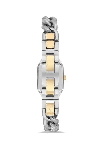 Ferro Gümüş ve Sarı Çelik Kordon Kadın Kol Saati FL40132A-D6 3ATM Su Geçirmez 2 Yıl Garantili