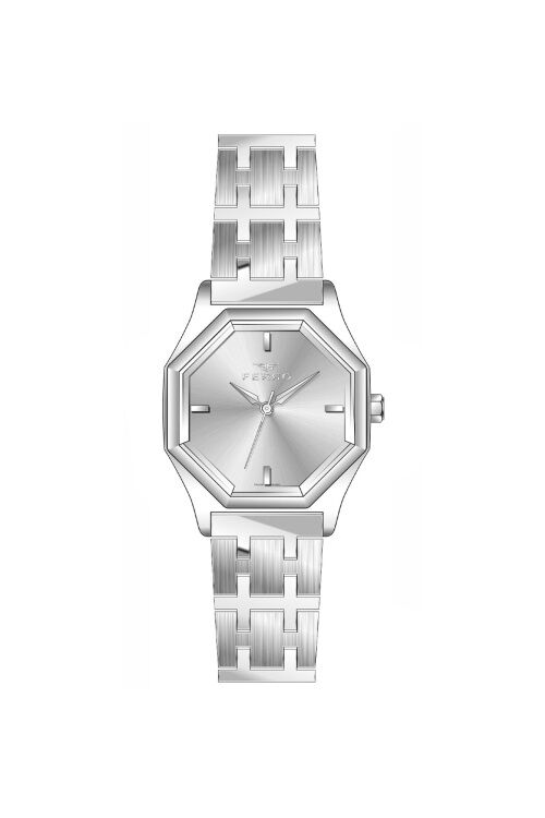 Ferro Gümüş Çelik Kordon Kadın Kol Saati FL43019A-A 3ATM Su Geçirmez 2 Yıl Garantili HediyePaketli