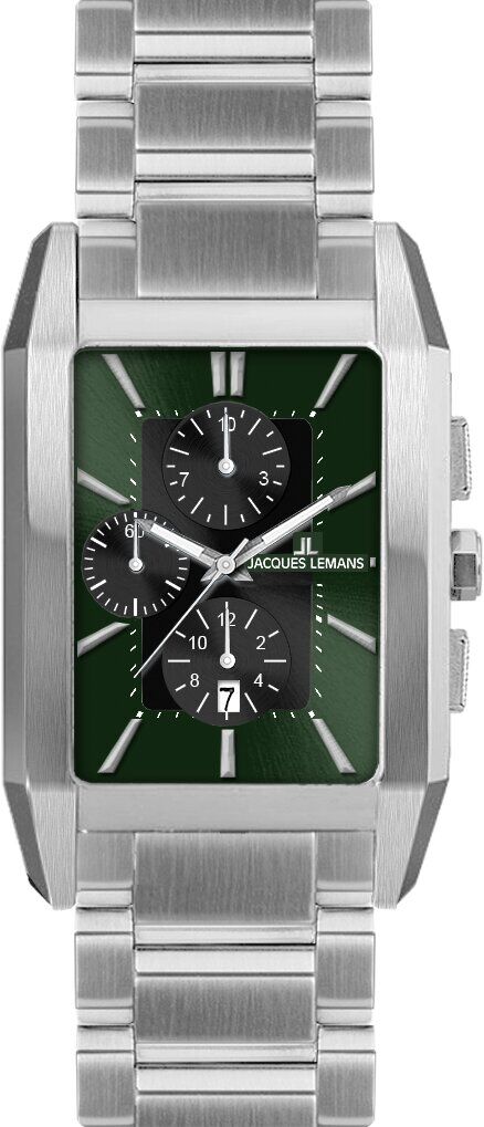 Jacques Lemans Torino 1-2161L Quartz Çelik Gri Safir Kaplama 34x52 mm Erkek Kol Saati