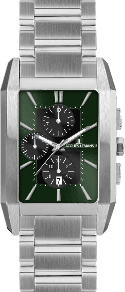 Jacques Lemans Torino 1-2161L Quartz Çelik Gri Safir Kaplama 34x52 mm Erkek Kol Saati