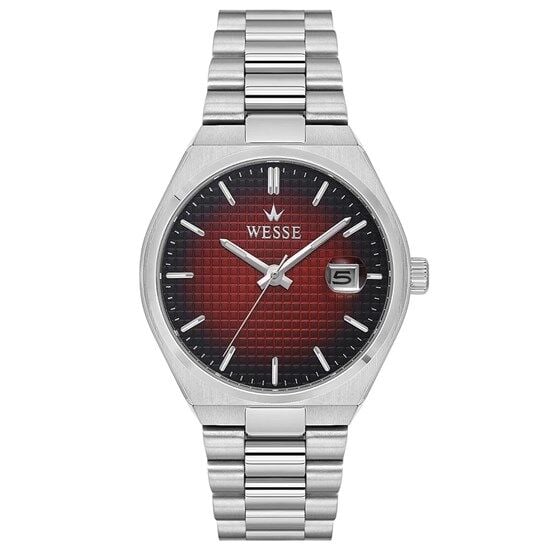 Wesse WWG209508 Quartz Çelik Gri Kırmızı Kadran 40 mm Erkek Kol Saati