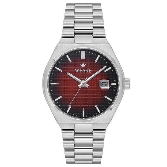 Wesse WWG209508 Quartz Çelik Gri Kırmızı Kadran 40 mm Erkek Kol Saati
