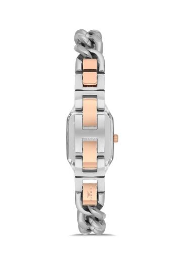 Ferro Rose ve Gümüş Çelik Kordon Kadın Kol Saati FL40132A-E 3ATM Su Geçirmez 2 Yıl Garantili