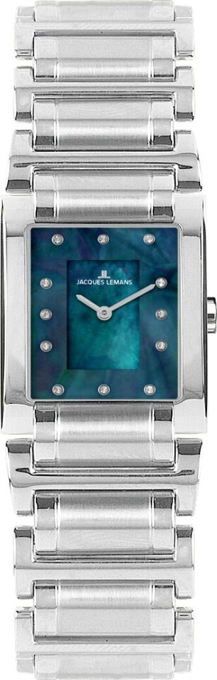 Jacques Lemans Florence 1-2152C Quartz Çelik Gri Mavi Kadran 24x29 mm Kadın Kol Saati