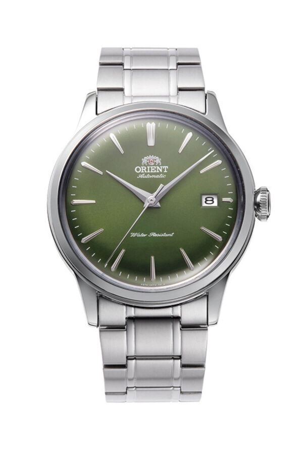 Orient Bambino Kurmalı Otomatik Çelik Gri Yeşil Kadran Kristal Cam 38 mm Erkek Kol Saati