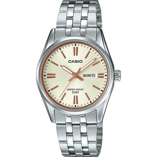 Casio LTP-1335D-9AVDF  Quartz Çelik Gri Krem Kadran 30 mm Kadın Kol Saati