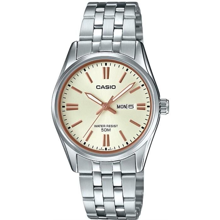 Casio LTP-1335D-9AVDF  Quartz Çelik Gri Krem Kadran 30 mm Kadın Kol Saati