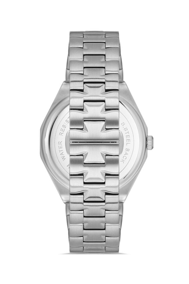 Ferro Gümüş Çelik Kordon Erkek Kol Saati FM43015A-A Tüm Fonksiyonlar Aktif 3 ATM Su Geçirmez