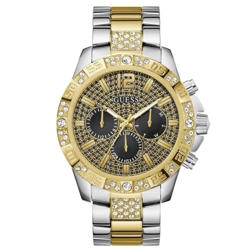 Guess GUGW0796G3 Quartz Çelik Altın/Gri Siyah Kadran 48 mm Erkek Kol Saati