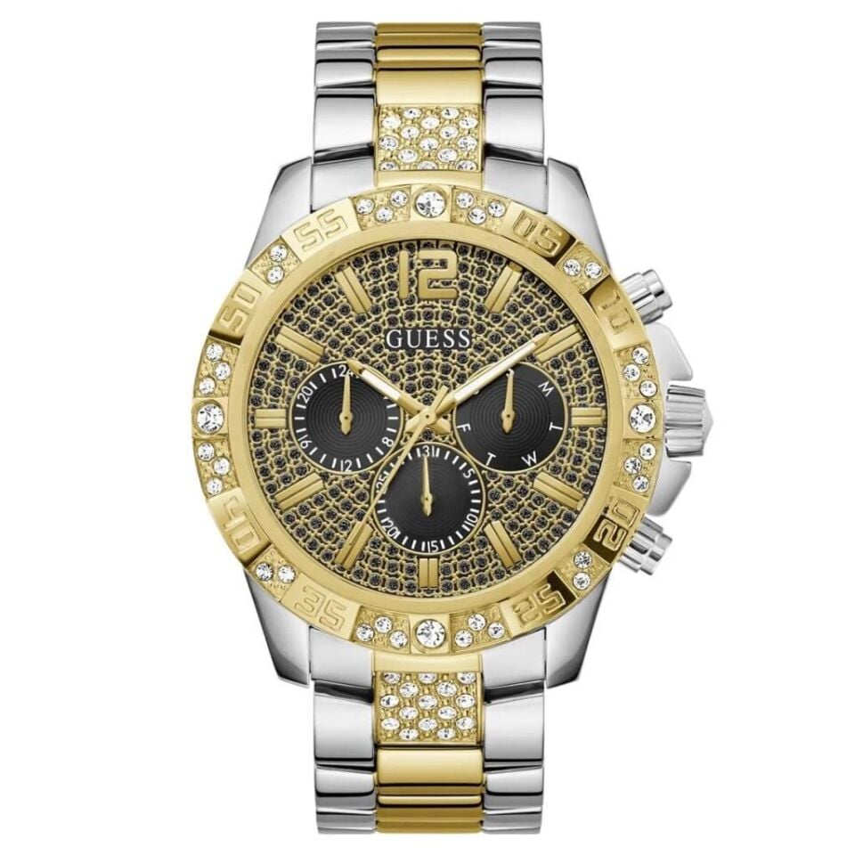 Guess GUGW0796G3 Quartz Çelik Altın/Gri Siyah Kadran 48 mm Erkek Kol Saati