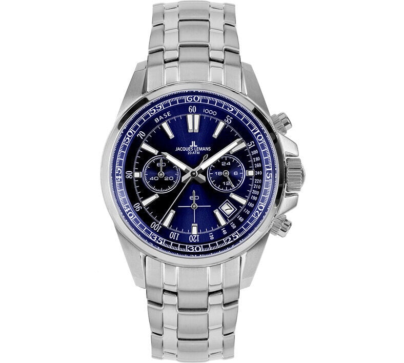 Jacques Lemans Liverpool 1-2117K Quartz Çelik Gri 20 ATM 44 mm Erkek Kol Saati