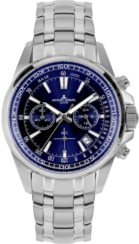 Jacques Lemans Liverpool 1-2117K Quartz Çelik Gri 20 ATM 44 mm Erkek Kol Saati