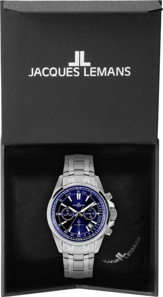 Jacques Lemans Liverpool 1-2117K Quartz Çelik Gri 20 ATM 44 mm Erkek Kol Saati