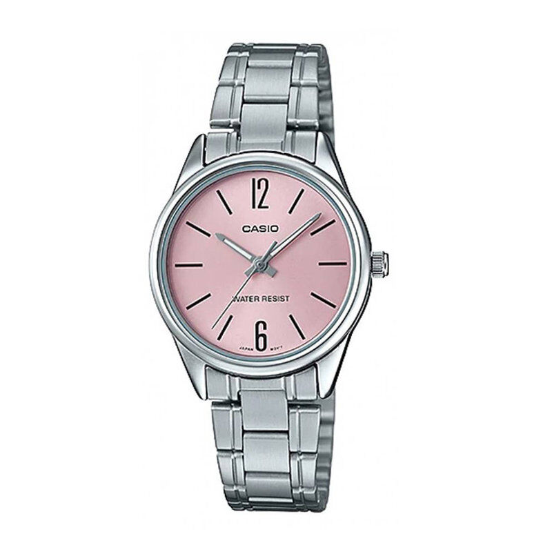 Casio LTP-V005D-4BUDF Quartz Çelik Gri Pembe Kadran 28 mm Kadın Kol Saati