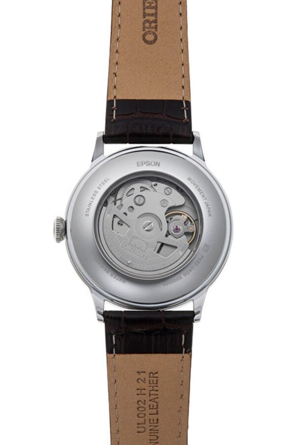 Orient Kurmalı Otomatik Deri Kahverengi Kristal Mineral Cam 41 mm Erkek Kol Saati