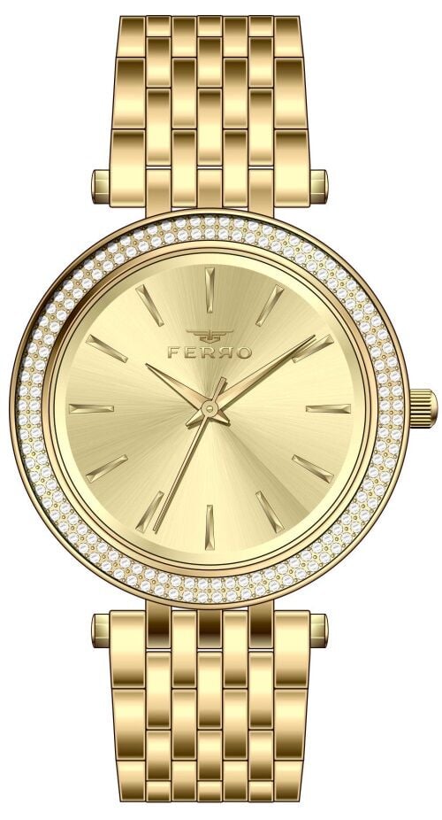 Ferro FL21449A-B4 Quartz Çelik Altın rengi 36 mm Kadın Kol Saati