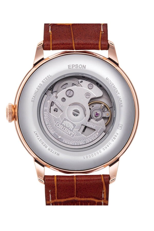 Orient Kurmalı Otomatik Deri Kahverengi Beyaz Kadran Sun&Moon 42 mm Erkek Kol Saati