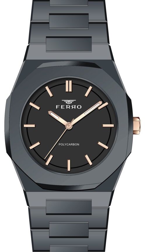 Ferro Siyah Silikon Kordon Erkek Kol Saati F11400D-G4