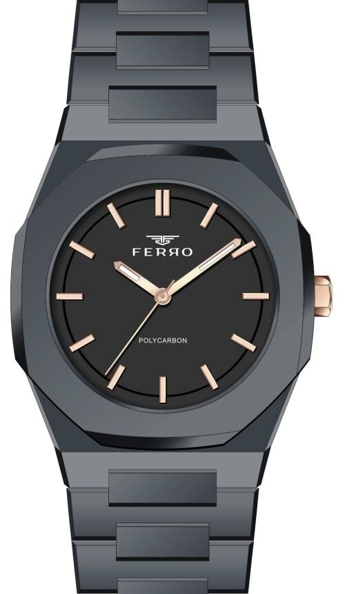 Ferro Siyah Silikon Kordon Erkek Kol Saati F11400D-G4