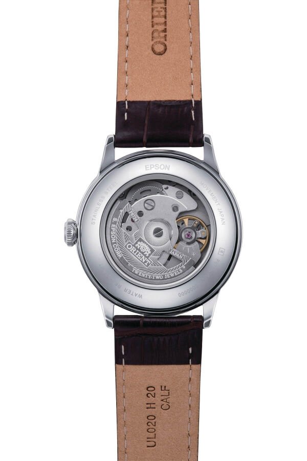 Orient RA-AC0M04Y30B Kurmalı Otomatik Deri Kahverengi Kristal Cam 38 mm Erkek Kol Saati