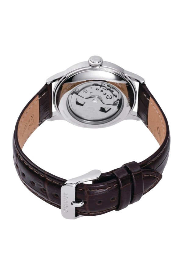 Orient RA-AC0M04Y30B Kurmalı Otomatik Deri Kahverengi Kristal Cam 38 mm Erkek Kol Saati