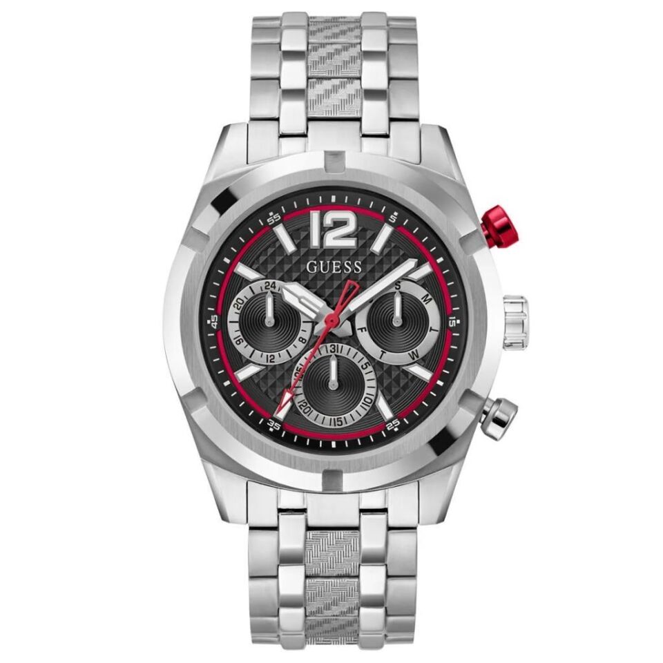 Guess GUGW0714G1 Quartz Çelik Gri Siyah Kadran 44 mm Erkek Kol Saati