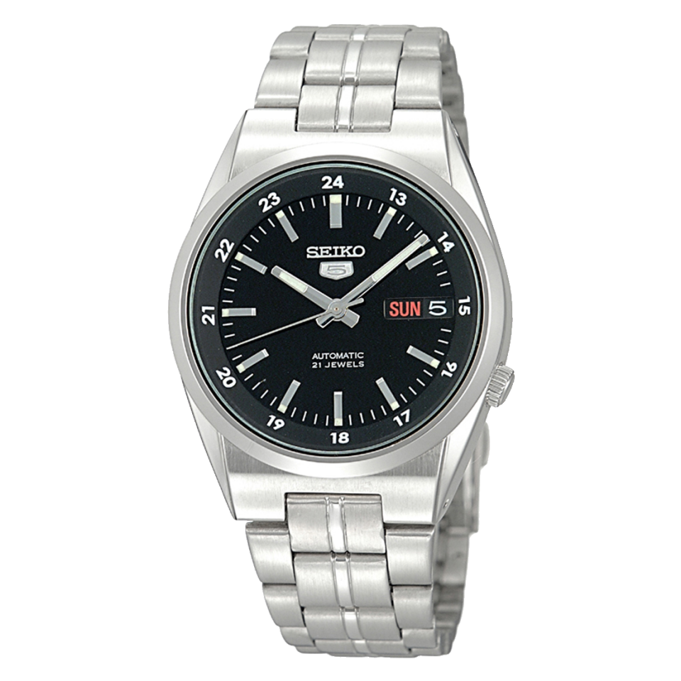 Seiko 5 Japan SNK567J1 Otomatik Gri Çelik Siyah Kadran 39 mm Erkek Kol Saati
