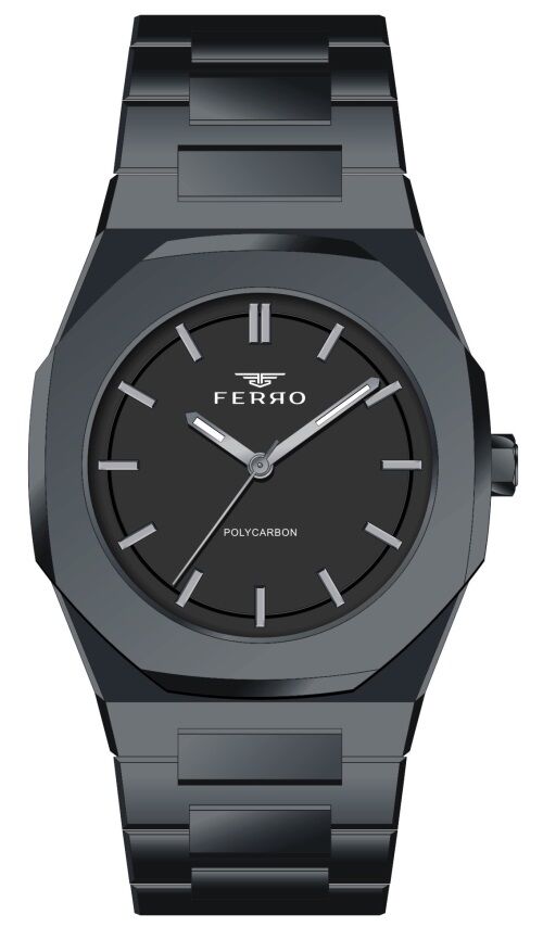 Ferro Siyah Silikon Kordon Erkek Kol Saati F11400D-G