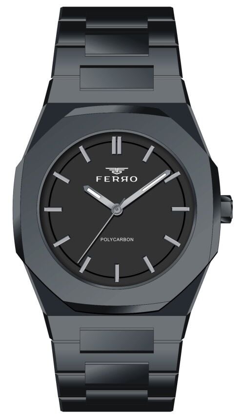Ferro Siyah Silikon Kordon Erkek Kol Saati F11400D-G