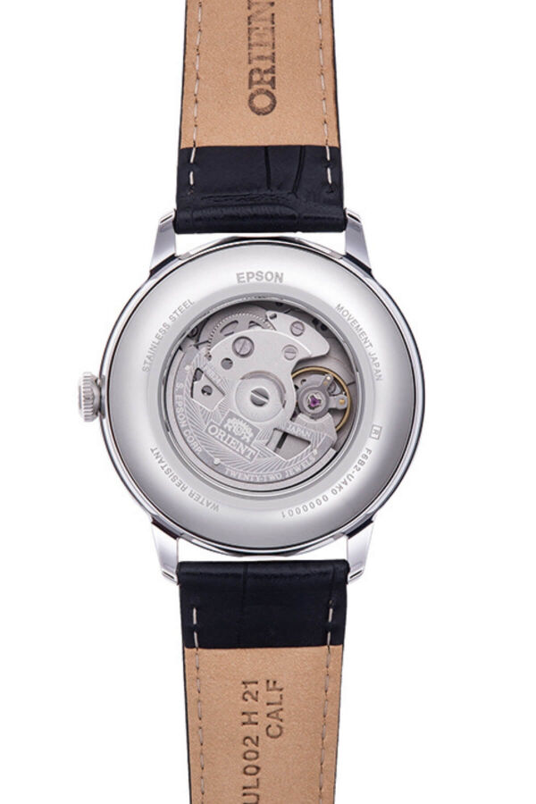 Orient Kurmalı Otomatik Deri Siyah Beyaz Kadran Sun&Moon 42 mm Erkek Kol Saati