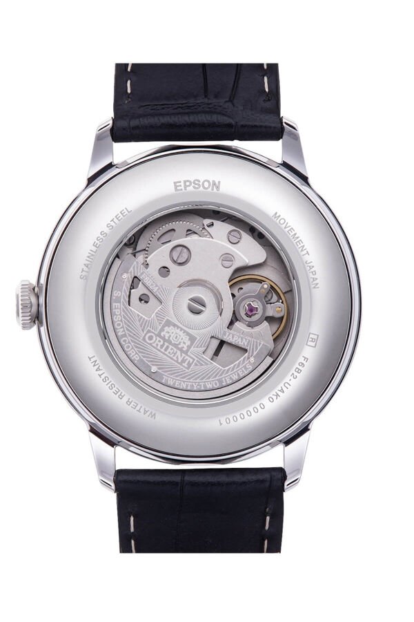 Orient Kurmalı Otomatik Deri Siyah Beyaz Kadran Sun&Moon 42 mm Erkek Kol Saati