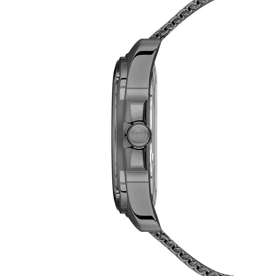 U.S. Polo Assn. USPA1063-03 Quartz Çelik Hasır Füme 43 mm Erkek Kol Saati