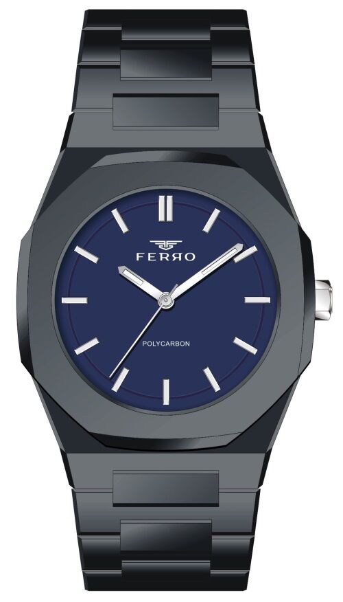 Ferro Siyah Silikon Kordon Erkek Kol Saati F11400D-G3