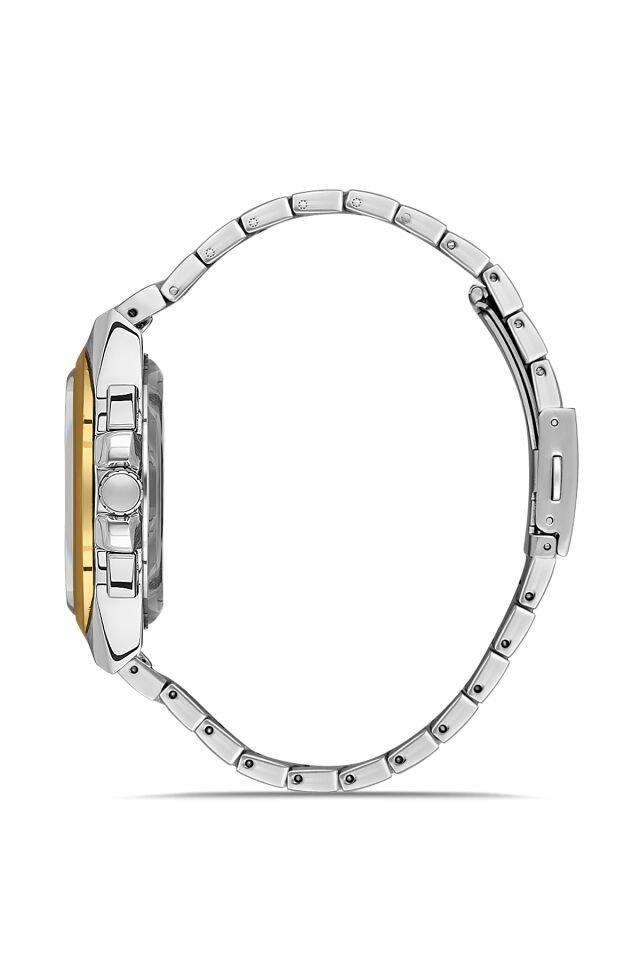 Ferro FM11505AWT-D6 Quartz Çelik Gri Yeşil Kadran 46 mm Erkek Kol Saati