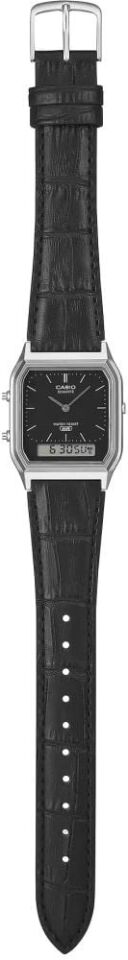 Casio AQ-230EL-1ADF Quartz Deri Siyah 30 mm Erkek Kol Saati