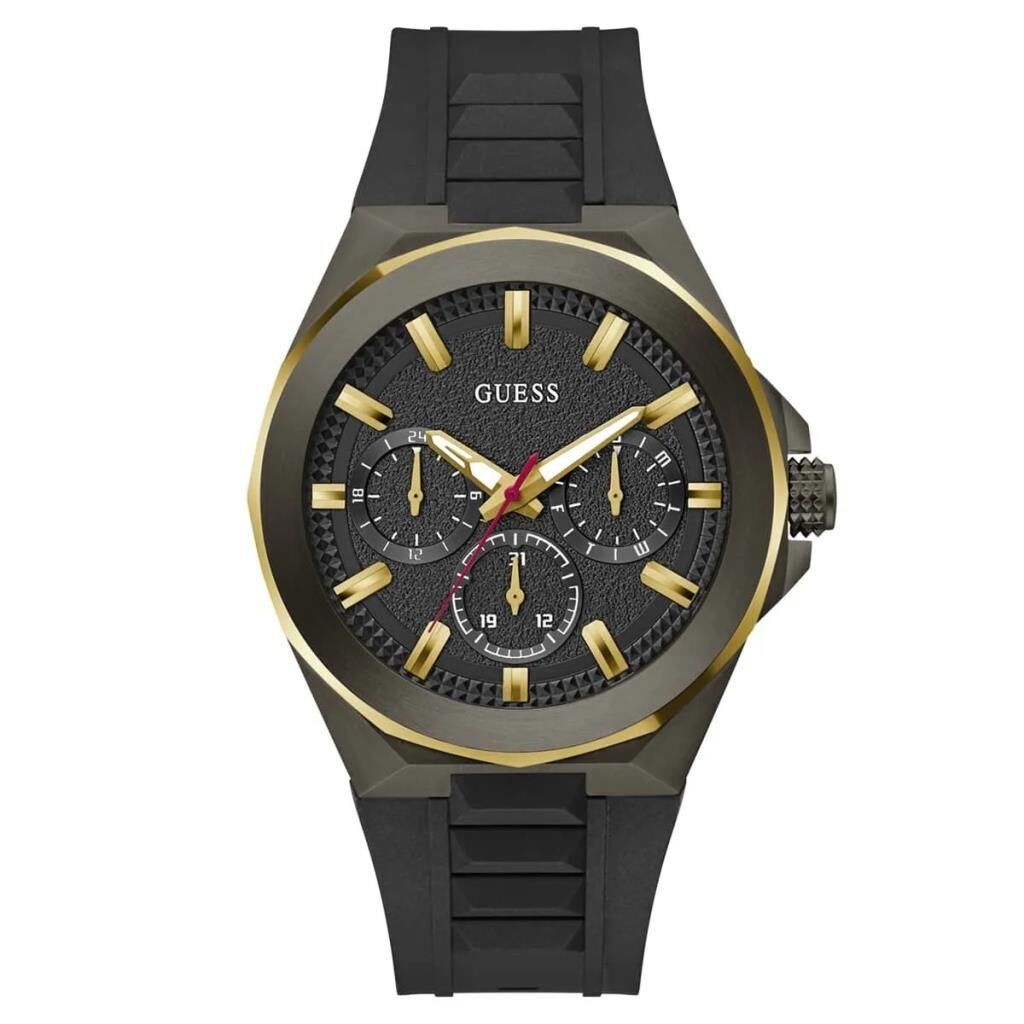 Guess GUGW0799G1 Quartz Silikon Siyah 46 mm Erkek Kol Saati