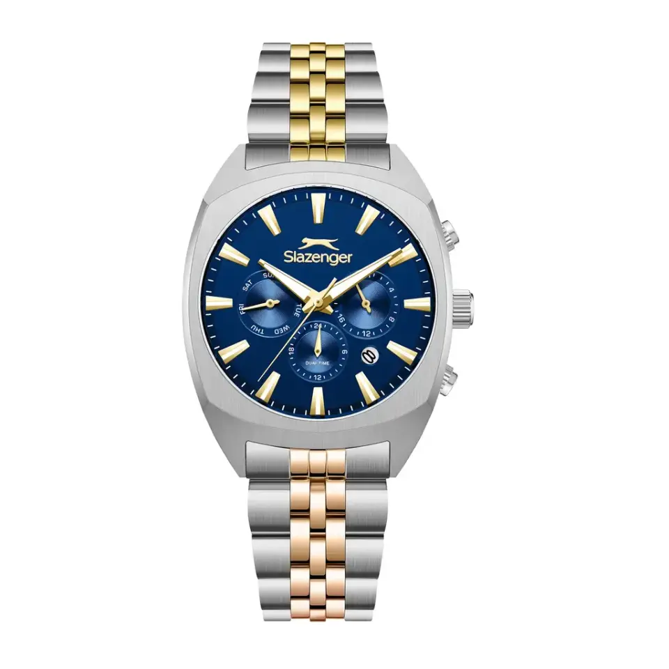Slazenger SL.09.2574.2.330 Quartz Çelik Gri Sarı 41 mm Erkek Kol Saati