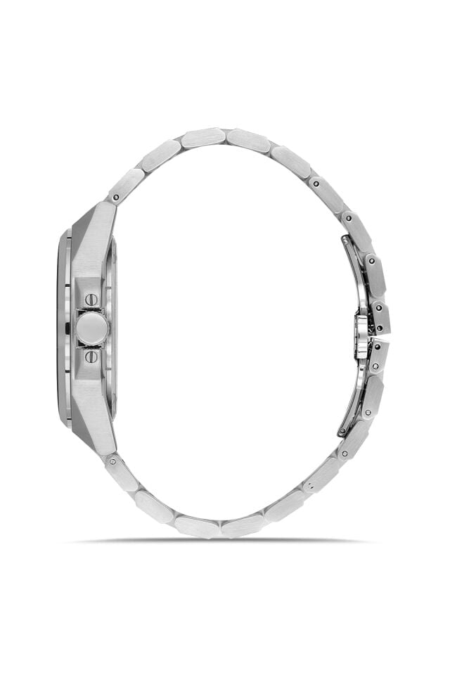 Ferro FM43025A-A2 Quartz Çelik Gri Siyah Kadran 42 mm Erkek Kol Saati