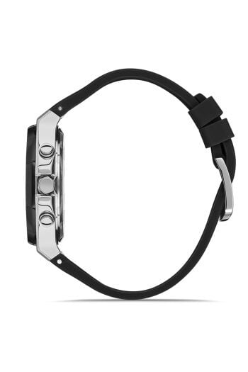 Ferro Siyah Silikon Kordon Erkek Kol Saati FM11307D-J Fonksiyonları Aktif 3ATM Su Geçirmez