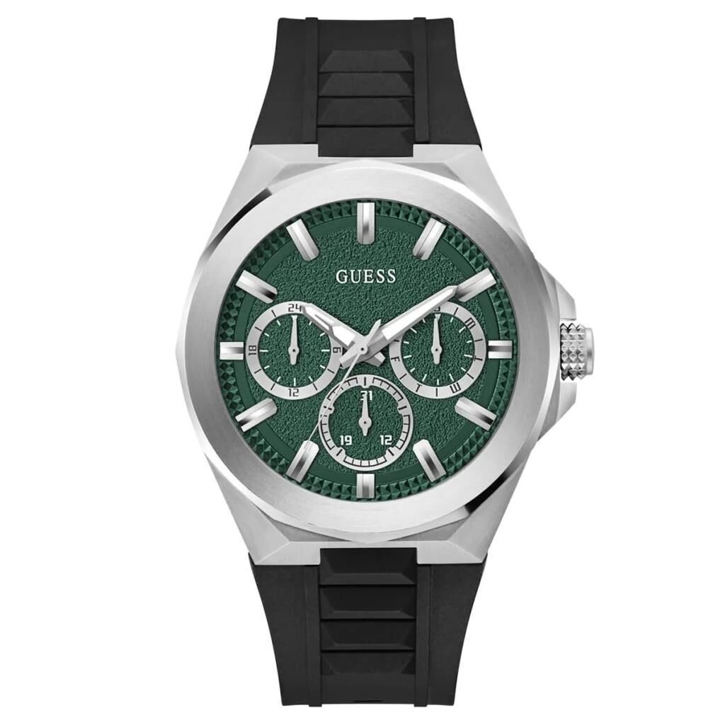 Guess GUGW0799G3 Quartz Silikon Siyah Yeşil Kadran 46 mm Erkek Kol Saati
