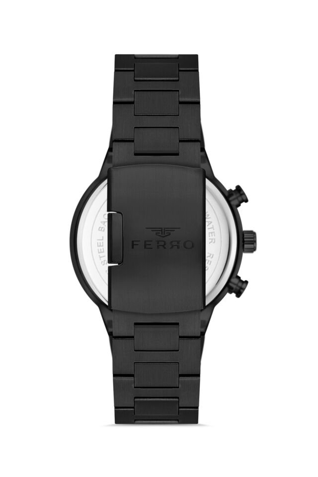 Ferro Siyah Çelik Kordon Erkek Kol Saati FM11568A-G